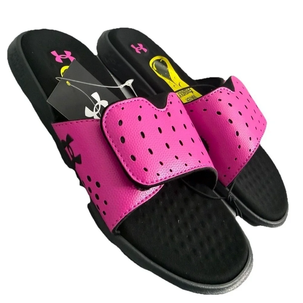Under Armour‎ Girls 3026039 UA Ignite Pro Slides, Rebel Pink, Size 4y New